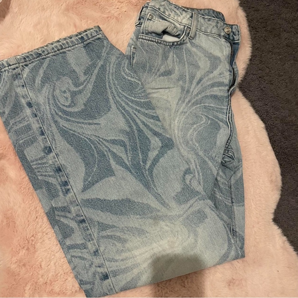 Forever 21 Blue Swirl Jeans